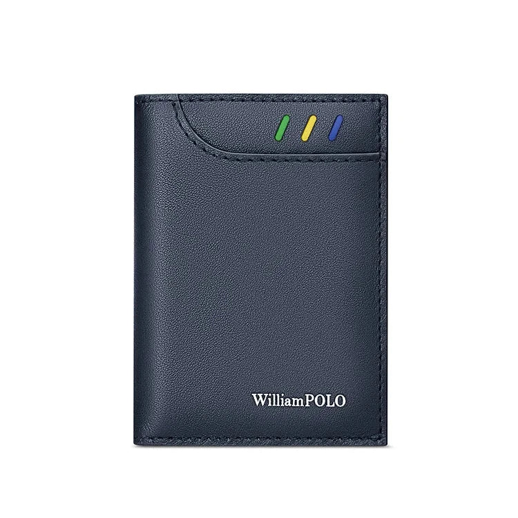 Carteira Slim de Couro Masculina William Polo Jhon