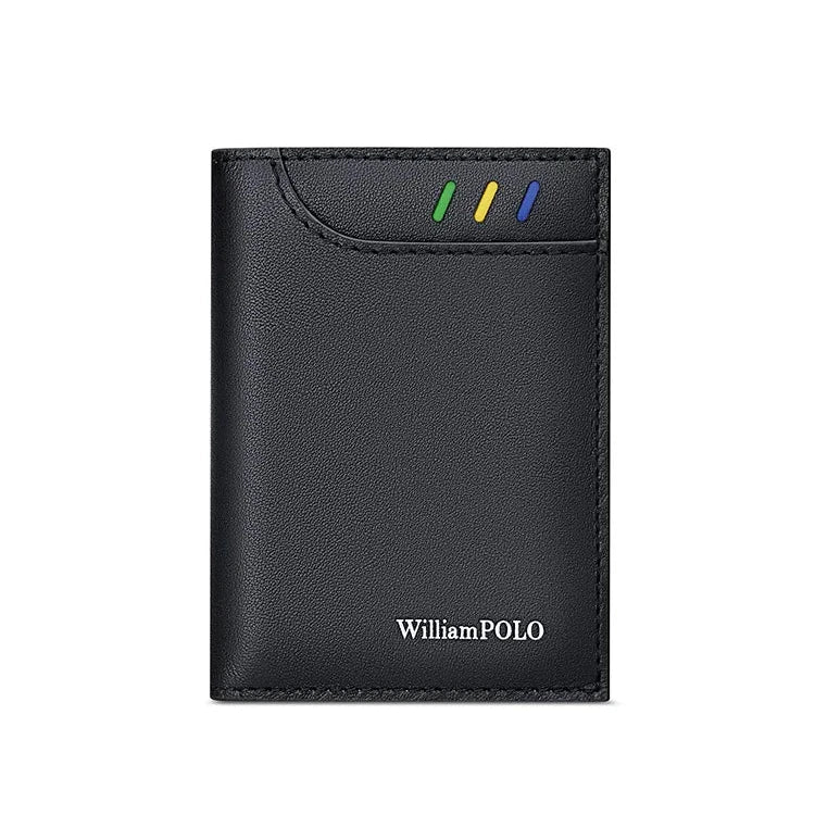 Carteira Slim de Couro Masculina William Polo Jhon