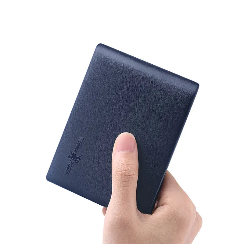 Carteira Slim de Couro Masculina William Polo Suíça